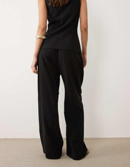 Figgzo Coastal Linen Wide-Leg Pant