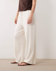 Figgzo Coastal Linen Wide-Leg Pant