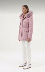 Figgzo Blush Luxe Fur Hood Parka