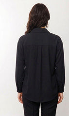 Figgzo Midnight Crystal Embellished Blouse