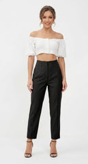 Figgzo Tailored Straight - Leg Dress Pants – Black