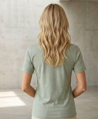 Figgzo Embellished Floral Logo Tee – Sage