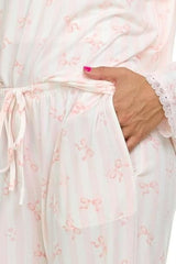 Pink Ribbon & Stripe Lounge Set