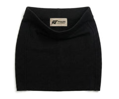 Onyx Black Ribbed Knit Mini Skirt
