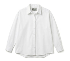 Pure White Long Sleeve Button-Down Shirt