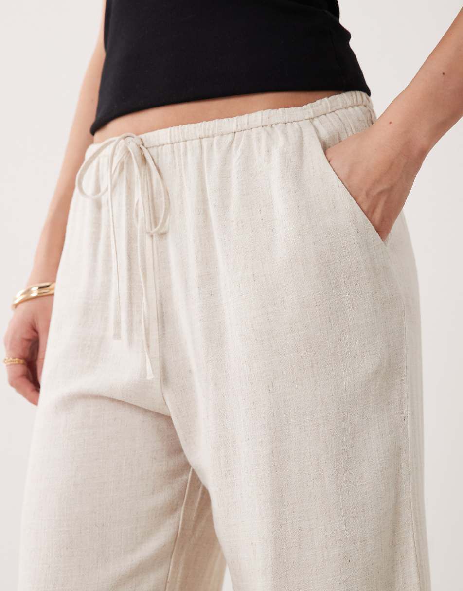 Figgzo Coastal Linen Wide-Leg Pant