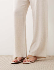 Figgzo Coastal Linen Wide-Leg Pant