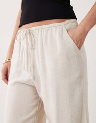 Figgzo Coastal Linen Wide-Leg Pant