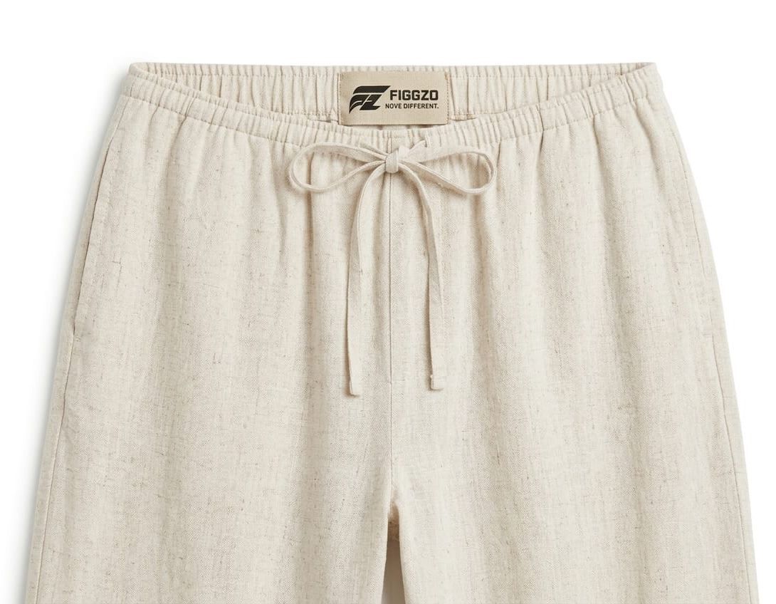 Figgzo Coastal Linen Wide-Leg Pant