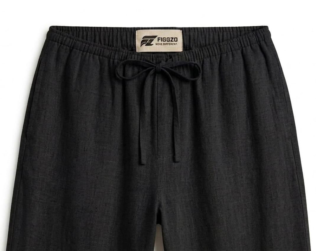 Figgzo Coastal Linen Wide-Leg Pant