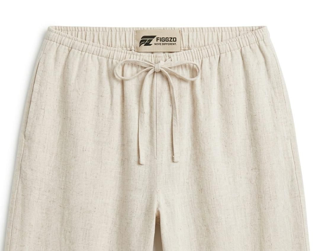 Figgzo Coastal Linen Wide-Leg Pant