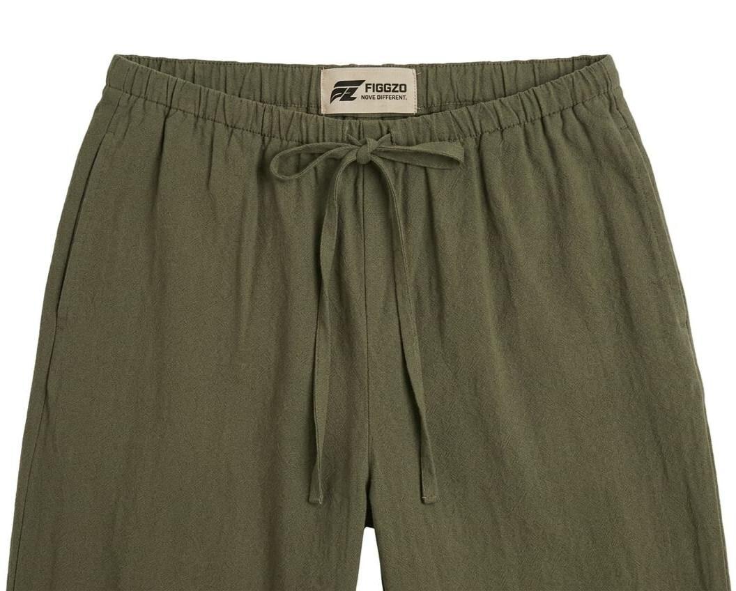 Figgzo Coastal Linen Wide-Leg Pant