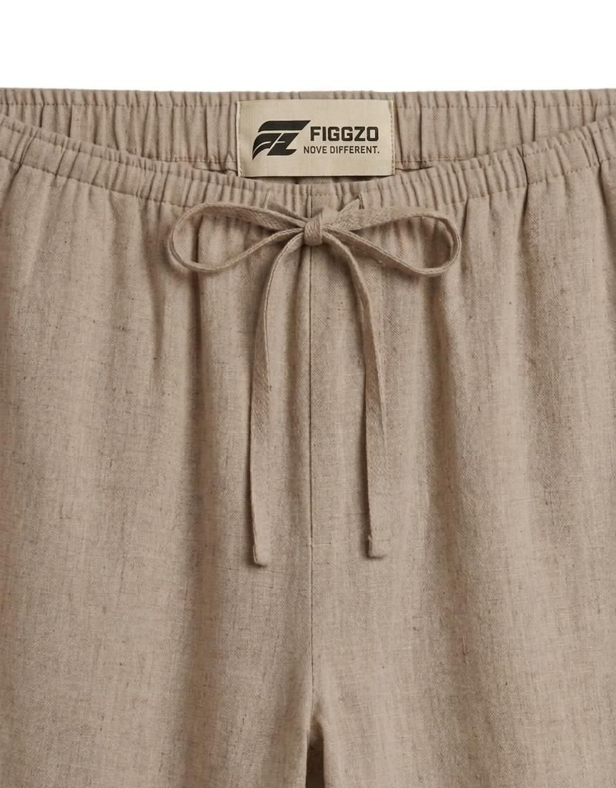 Figgzo Coastal Linen Wide-Leg Pant