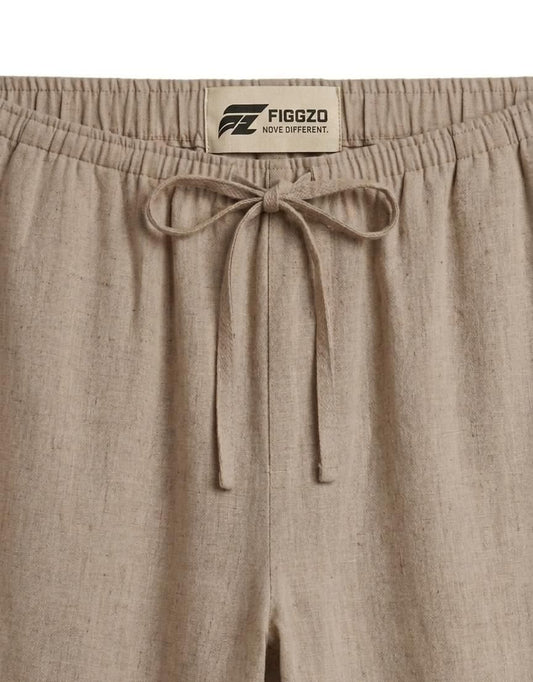 Figgzo Coastal Linen Wide-Leg Pant