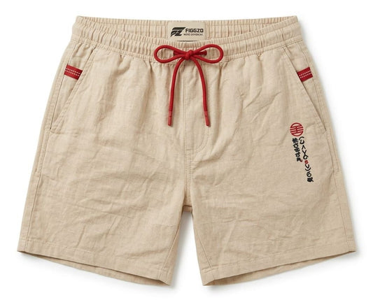 Figgzo Coastal Escape Linen Swim Shorts