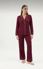 Figgzo Royal Comfort Piped Pajama Set