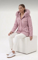 Figgzo Blush Luxe Fur Hood Parka