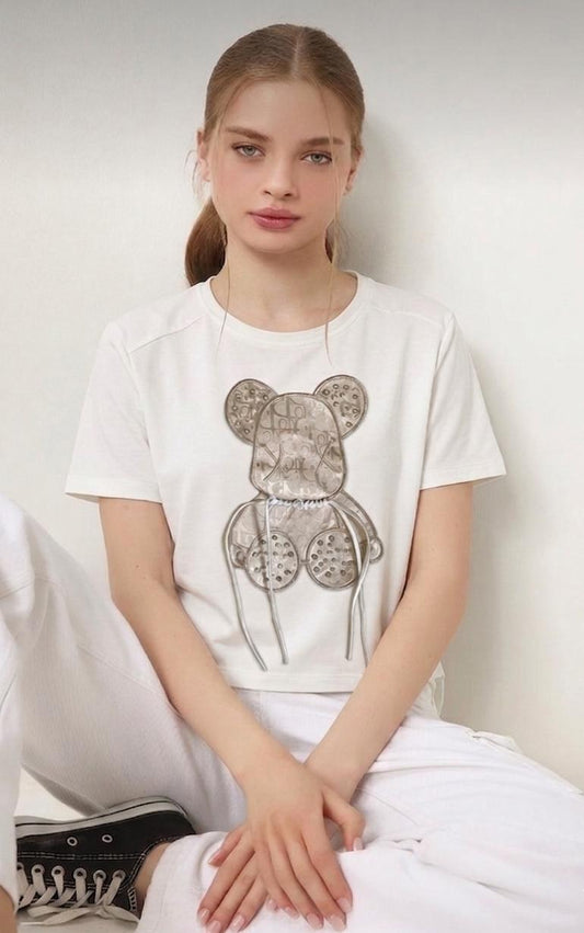 Figgzo Pearl Teddy Statement Tee