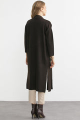 Figgzo Luxe Longline Cardigan with Faux Fur Pockets – Camel