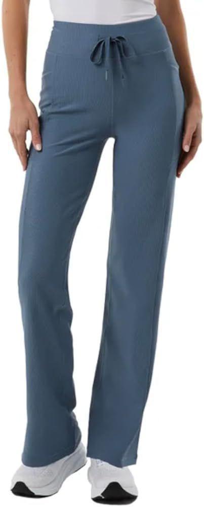 Figgzo Active Ribbed Performance Lounge Pants – Steel Blue