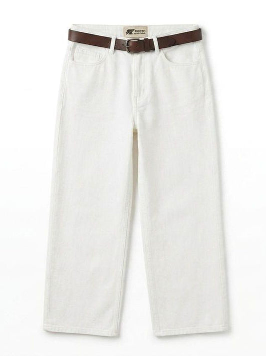Figgzo High-Rise Wide Leg Denim Jeans – Ivory