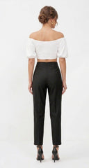 Figgzo Tailored Straight - Leg Dress Pants – Black