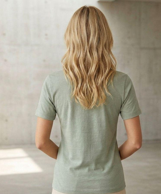 Figgzo Embellished Floral Logo Tee – Sage