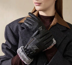 Figgzo Luxe Winter Leather Gloves