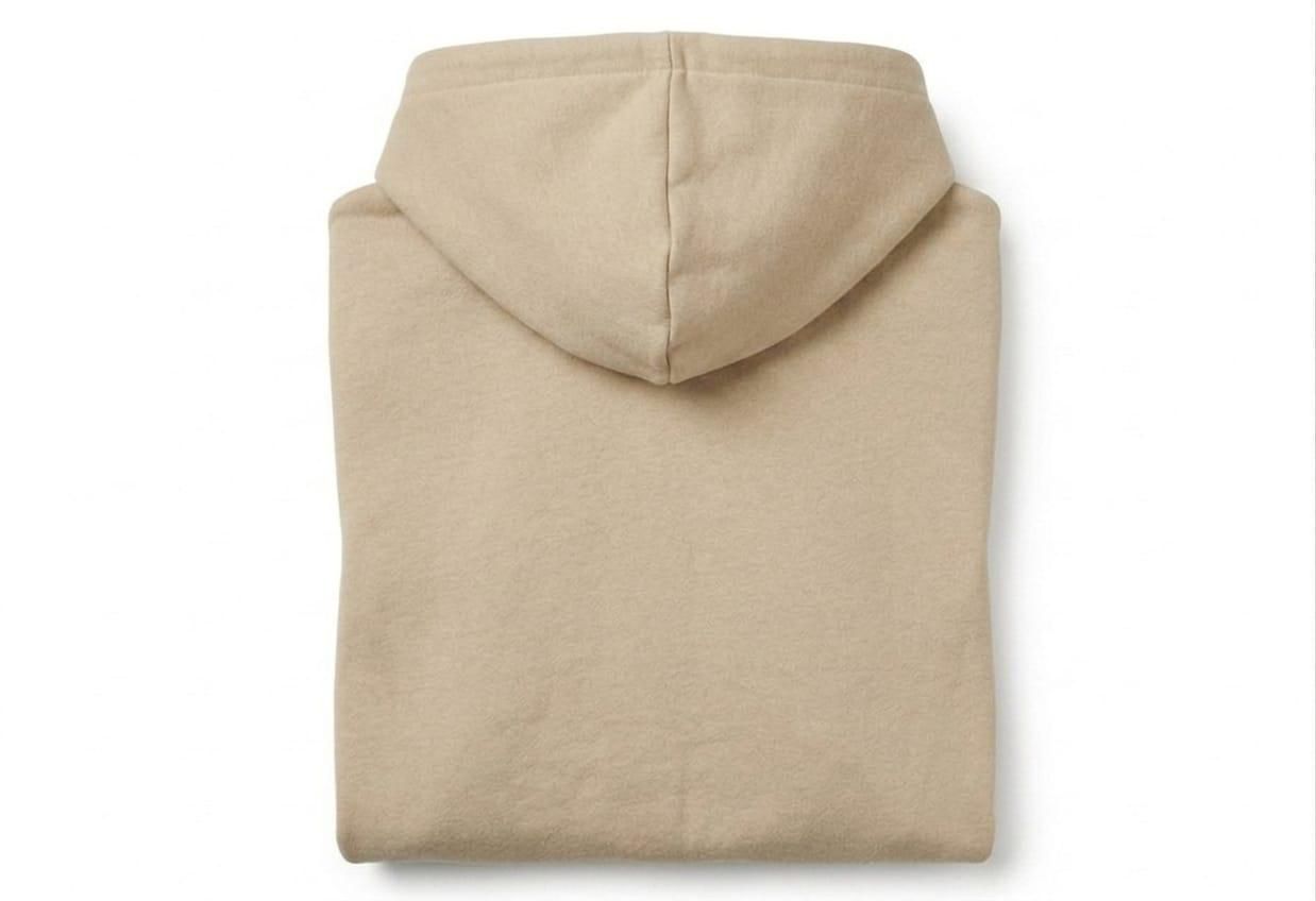 Sand Beige Essential Fleece Hoodie