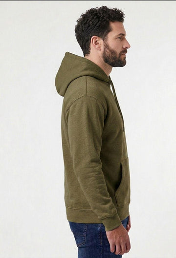 Olive Heather Essential Fleece Hoodie