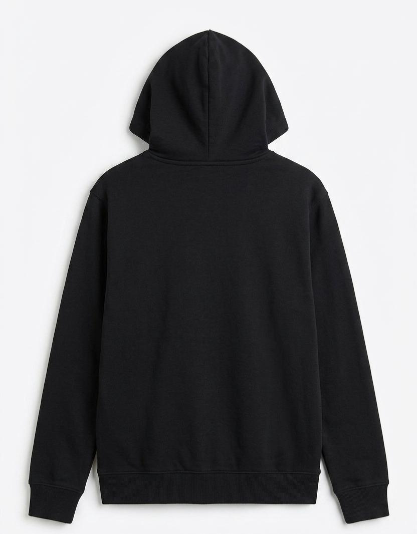Onyx Black Essential Fleece Hoodie