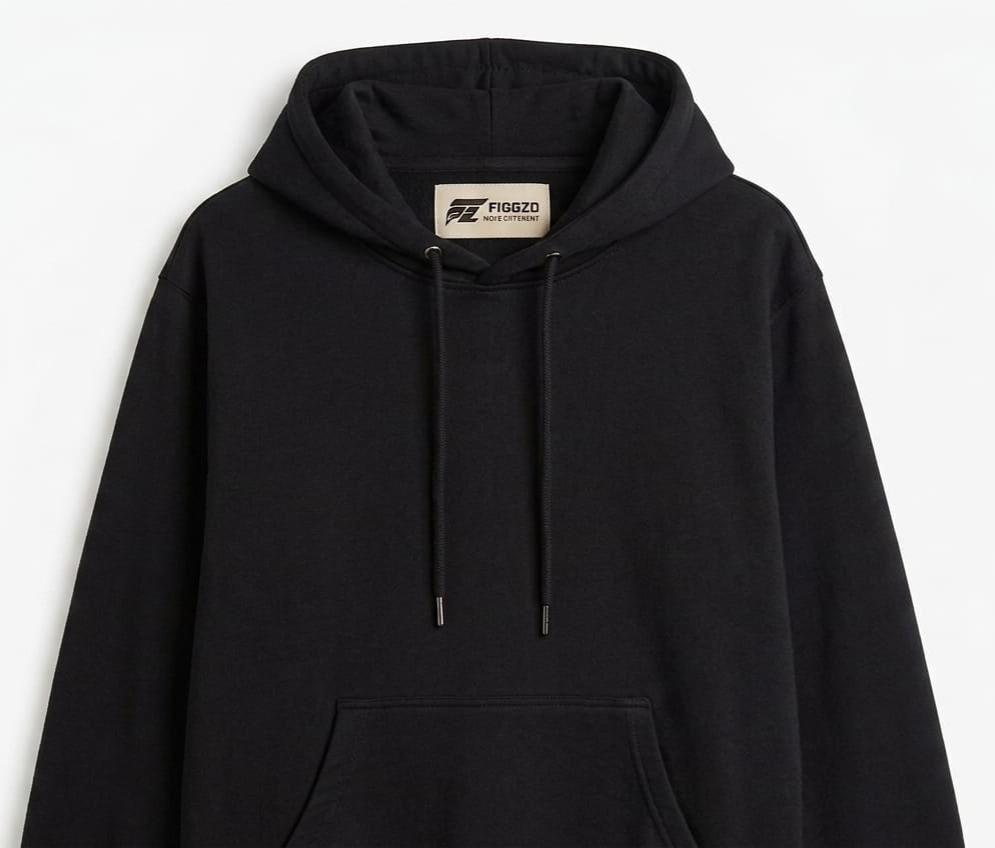 Onyx Black Essential Fleece Hoodie