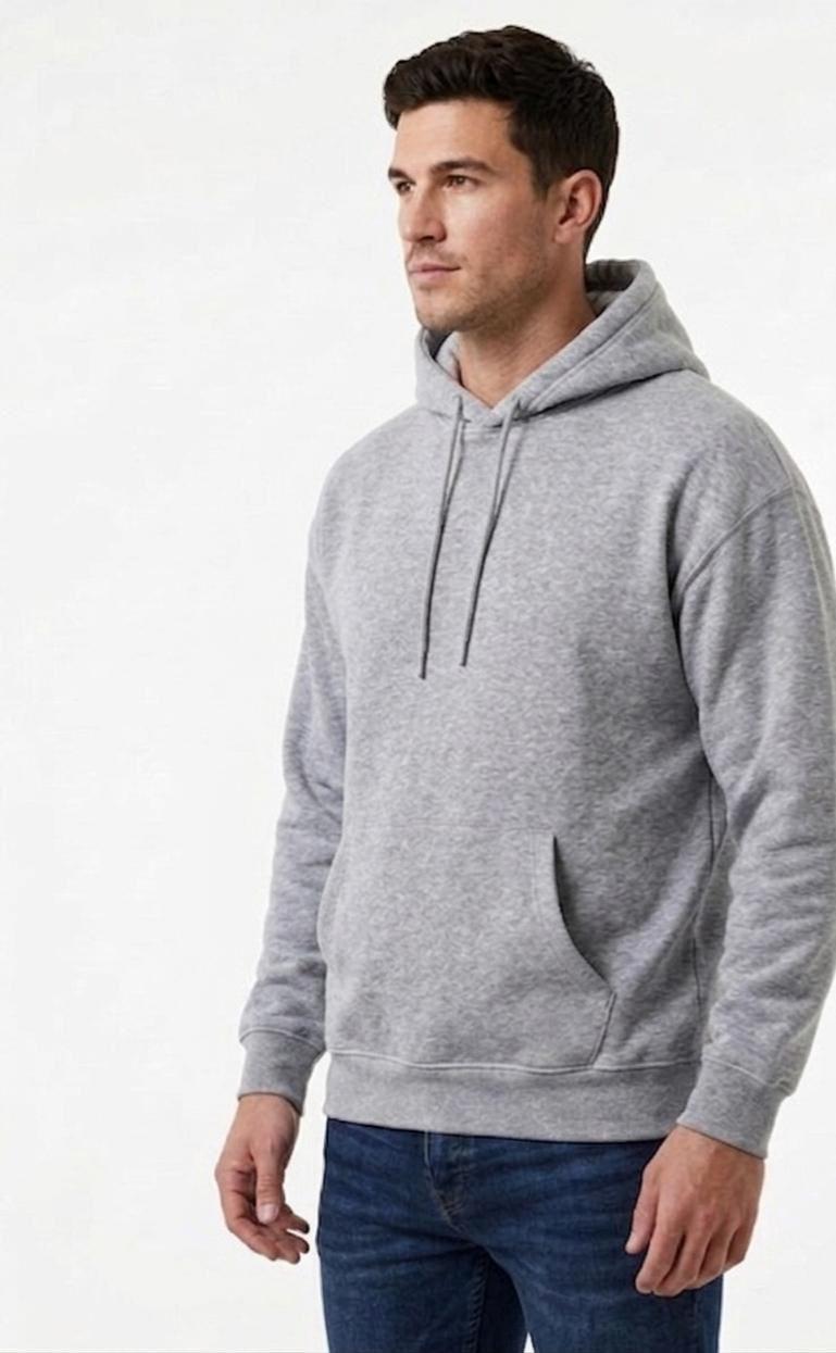 Cloud Grey Essential Fleece Hoodie