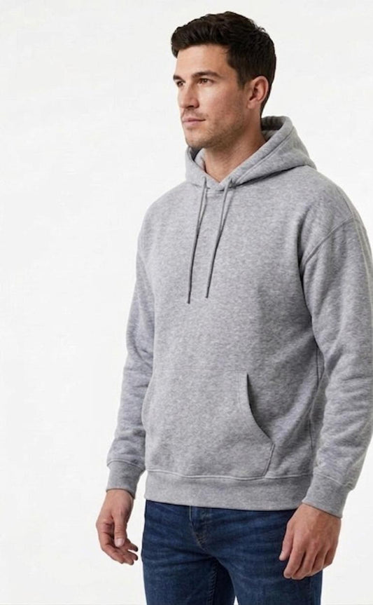 Cloud Grey Essential Fleece Hoodie