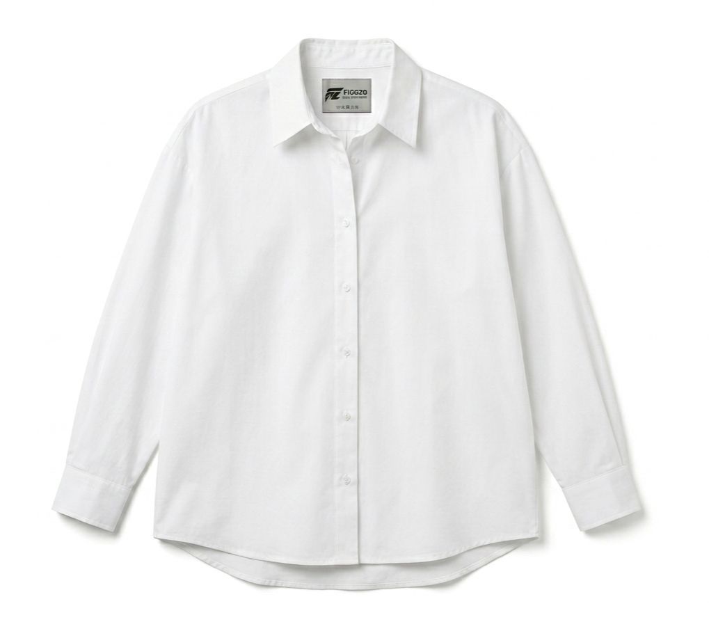Pure White Long Sleeve Button-Down Shirt